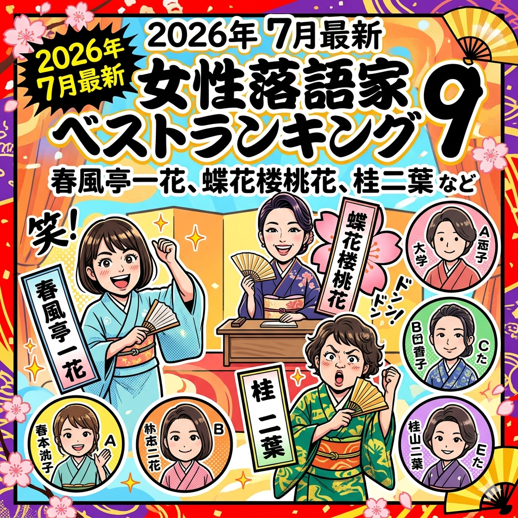 2026年７月,女性落語家,ランキング９,春風亭一花,蝶花楼桃花,桂二葉