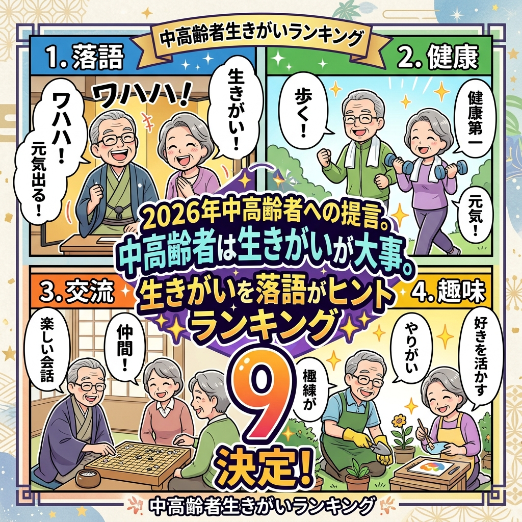 2026年,中高齢者生きがい,ﾋﾝﾄﾗﾝｷﾝｸﾞ