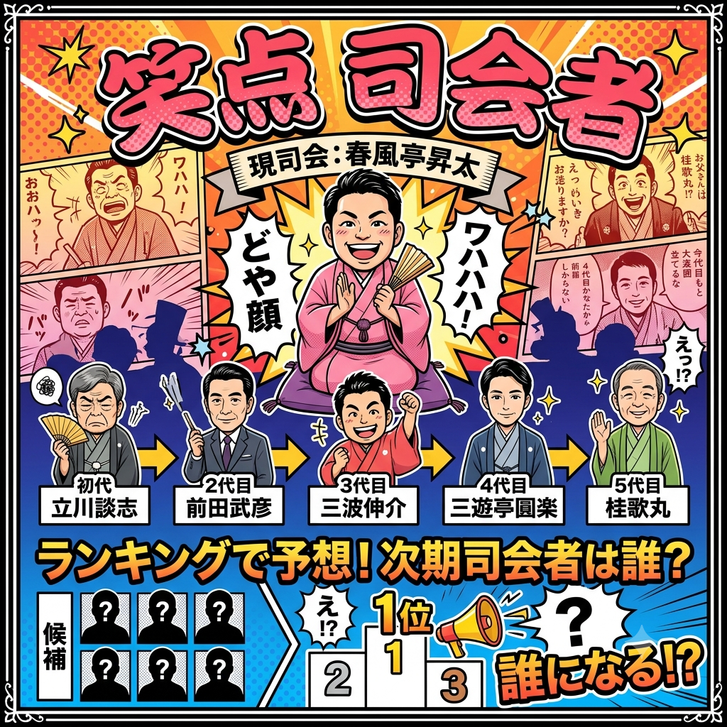 春風亭昇太,笑点司会者,ﾗﾝｷﾝｸﾞ,立川談志,前田武彦,三波伸介,三遊亭圓楽,桂歌丸