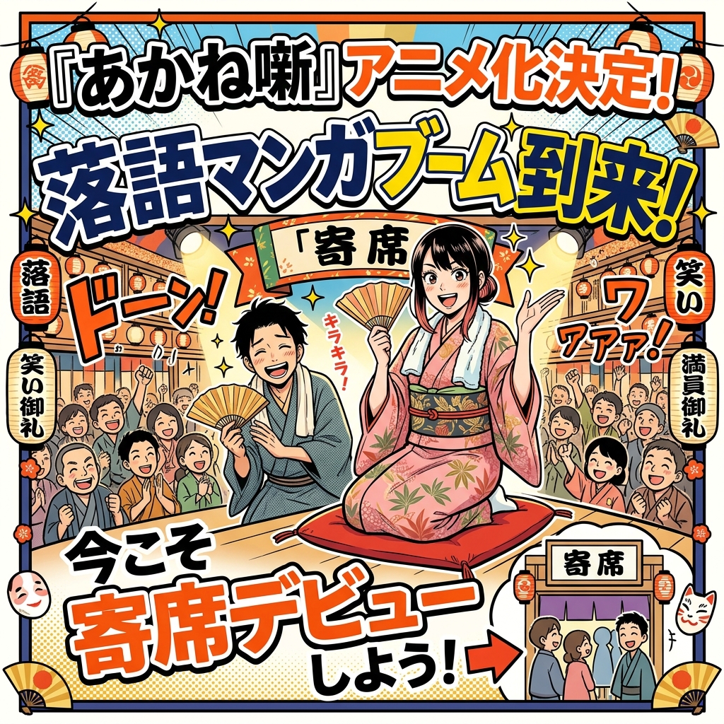 あかね噺．落語マンガ,アニメ化,寄席