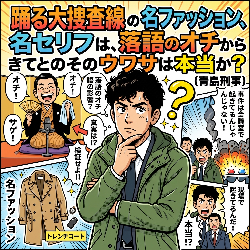 踊る大捜査線,名ファッション,名セリフ,落語のオチ
