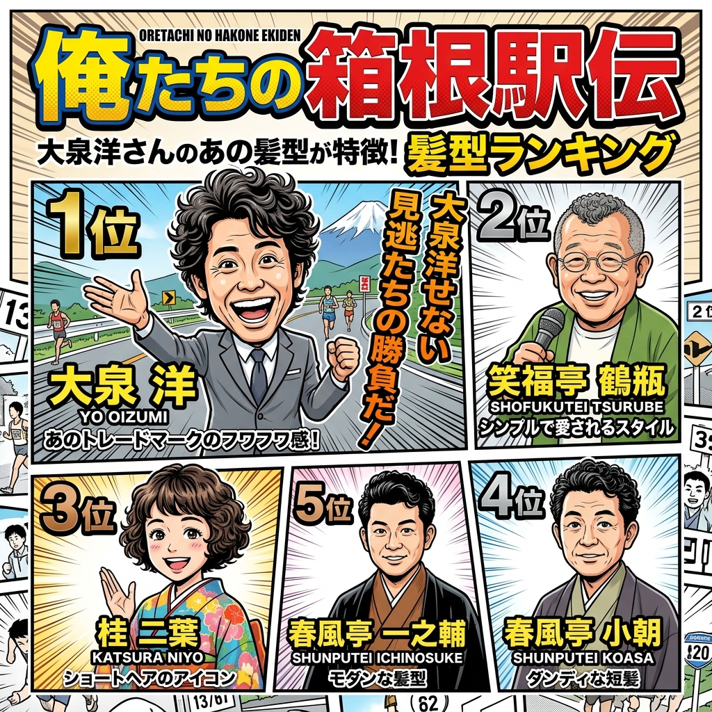 俺たちに箱根駅伝,大泉洋,髪型,笑福亭鶴瓶,桂二葉,春風亭小朝,,春風亭一之輔
